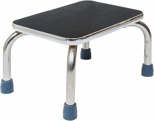 BodyMed Heavy-Duty Foot Step Stool - Non-Slip Rubber Platform for Seniors & Adults | 300lbs Capacity, 18”L x 11.5”W x 9.5”H