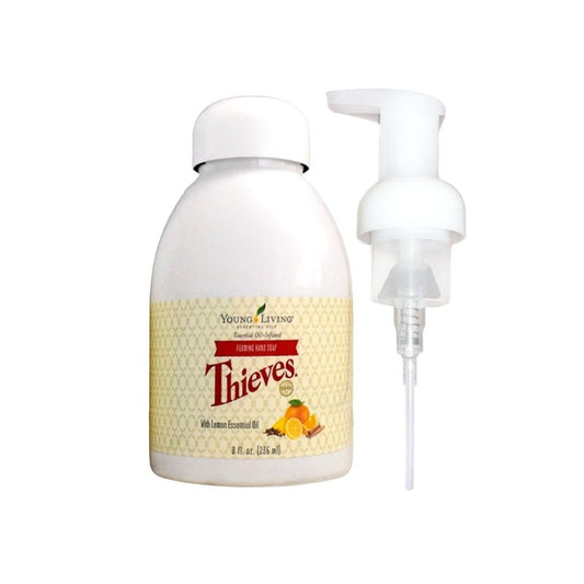Thieves Foaming Hand Soap with Aloe & Ginkgo Biloba | Gentle, Plant-Based Formula for Moisturizing & Thorough Cleaning | Infused with Young Living's Thieves Premium Essential Oil Blend for Soft Skin