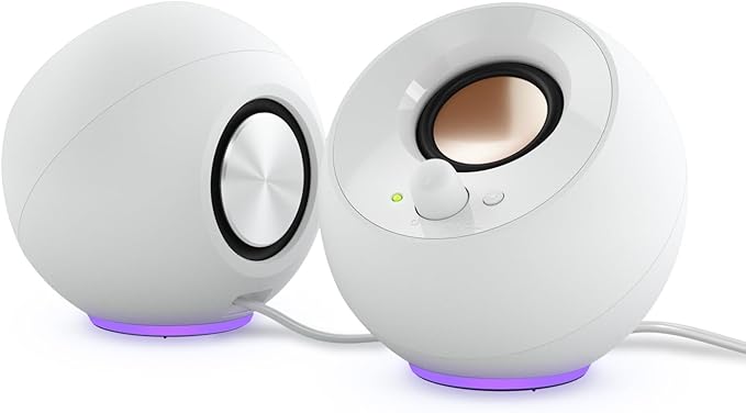 Creative Labs Pebble SE Minimalist 2.0 Channel Computer Speakers - White
