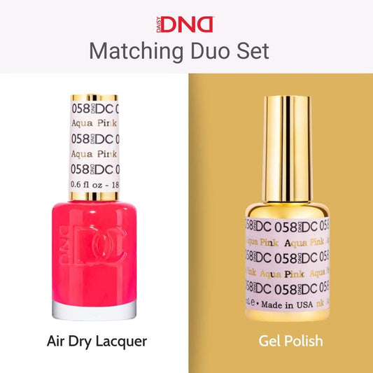 DND DC Gel Polish Set, Blue Collection, UV/LED Gel Polish and Air Dry Nail Lacquer, Matching Chip-Free Polish Duo, 019 Ultramarine, 0.5 Fl Oz