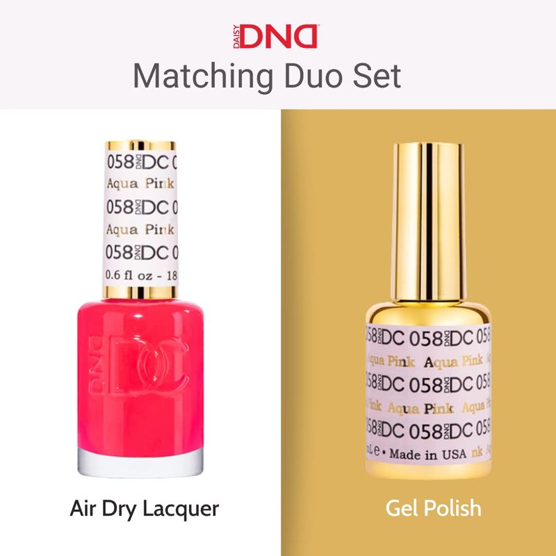 DND DC Gel Polish Set, Purple Collection, UV/LED Gel Polish and Air Dry Nail Lacquer, Matching Chip-Free Polish Duo, 024 Purple Flower, 0.5 Fl Oz