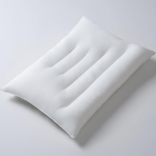 Pozino Flat Thin Pillows for Sleeping - Ultra Low 2.5 Inch Queen Size, Down Alternative for Side & Back Sleepers