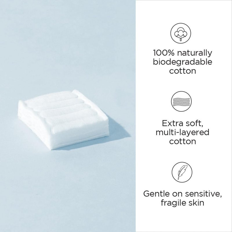 Diane Cotton Squares for Face & Skincare, 100% Pure Cotton for Makeup Removal, Toner Application, Nail Polish Removal & Facial Cleansing, Durable Multi-Layer Textured Squares, Gentle on Skin 160-count