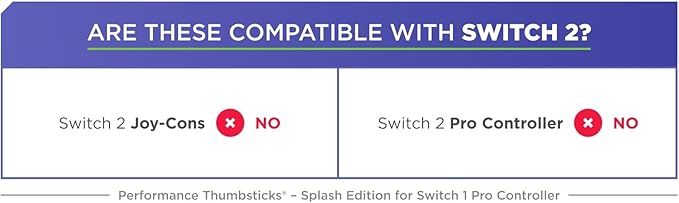 KontrolFreek Splash for Nintendo Switch Pro Controller | Performance Thumbsticks | Concave | Blue/Red