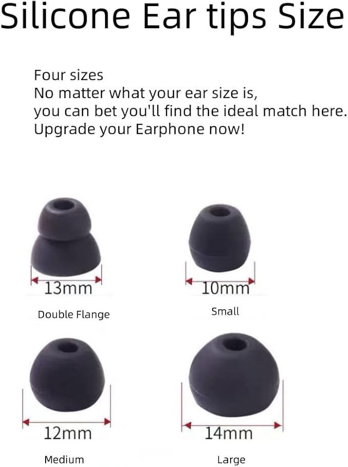 Aginkgo Replacement Ear Tips for Beats Urbeats2.0 Tour2.0 ibeats Beats x, Beats Flex Secure Fit for Powerbeats Pro Silicone Earbuds Washable Sweat-Resistant Noise Isolation 8 Pairs (Dark Grey)
