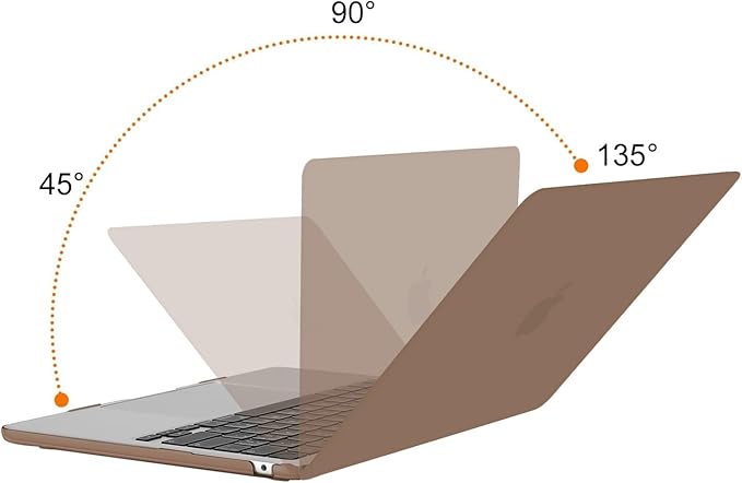 MOSISO Compatible with MacBook Air 13 inch Case M5 2026 M4 2025 M3 M2 2024-2022 A3449 A3240 A3113 A2681, Hard Shell&Keyboard Cover&Screen Film&Type C for MacBook Air 13.6 inch Case, Caramel Brown