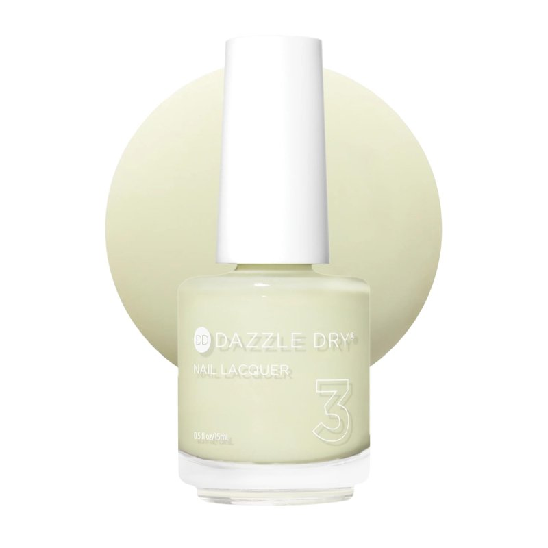 Dazzle Dry Nail Lacquer (Step 3) - Honeydew - A pale minty green with yellow undertones. Semi-sheer cream. (0.5 fl oz)