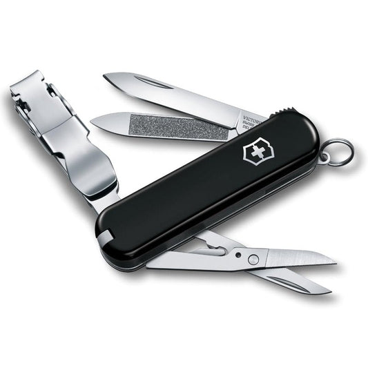 Victorinox Nail Clip 580, 8 Functions, Swiss Made Multi-Tool with Nail File, Nail Cleaner and Small Blade - Black