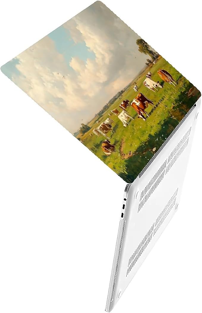 COTAIL Compatible with MacBook Air 13.3 13.6 Inch Case 2022 2021 2020 2019 Plastic Hard Shell Case Cover,13.6 Air (A2681) M2 2022, Cows and Sheep