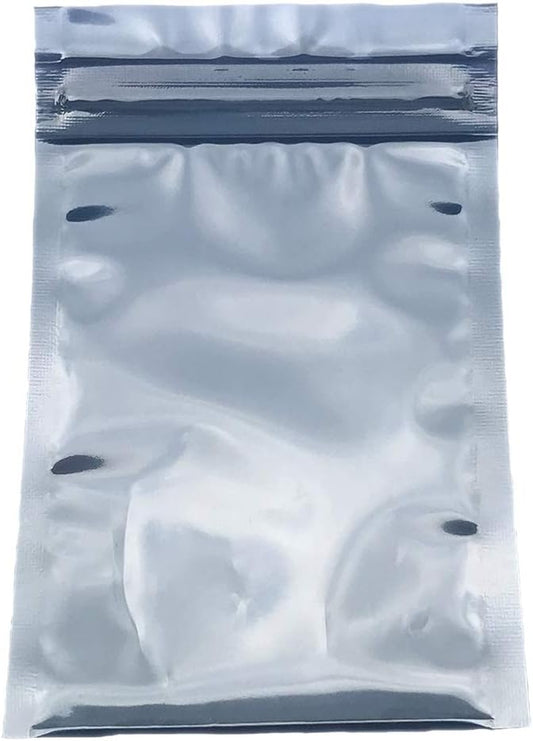 Daarcin 100pcs 3.15X4.72in/8X12cm Anti Static Bags,ESD Bags Resealable for HDD with 100pcs Labels, Antistatic Bag for Hand Drive or Varieties of Electronic Device