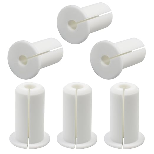 EASYEAH 6pc Starlink Cable Grommet 3/4" Silicone Waterproof Wall Hole Pass Through Split Cable Bushings for TV Wire Ethernet Cord, Starlink Cable Routing Kit Accessories, 38mm/1.5" Ht, White
