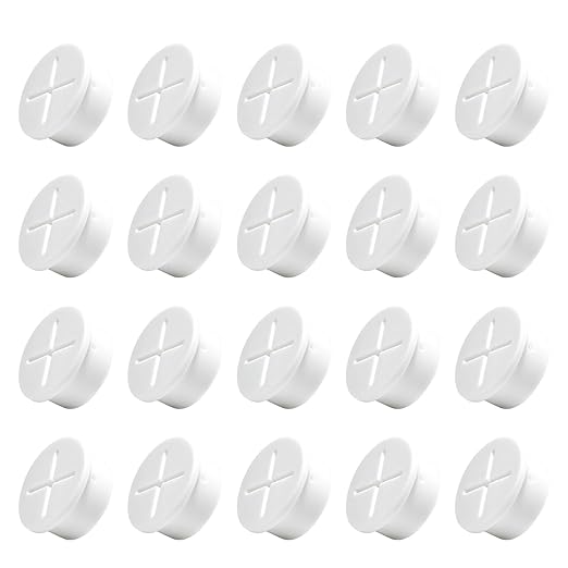 EASYEAH 20Pcs Desk Grommet, 1" (25mm) White Silicone Cord Hole Cover, Flexible Rubber Wire Grommets, Wall Grommets for Cables Management, Table, Countertop, Cabinets and Furnitures Wire Organizer
