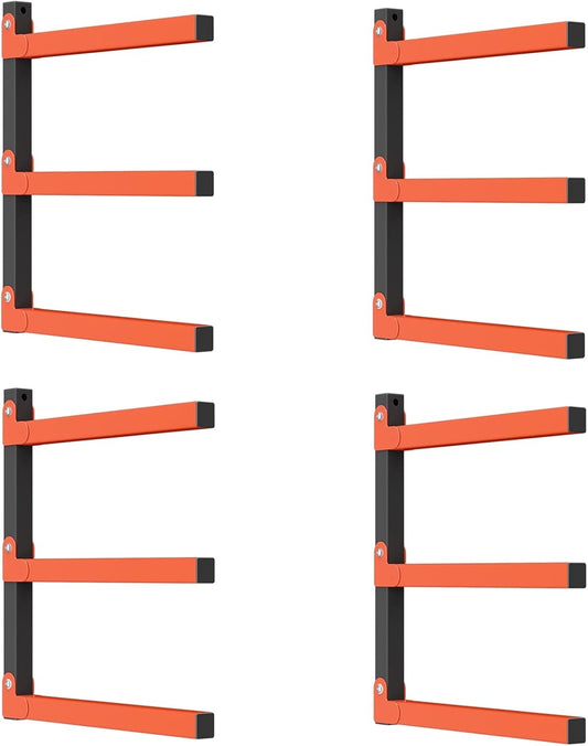 WALMANN Heavy-Duty Lumber Storage Rack - Wall Mount Overhead Wood Organizer | 2 Pairs