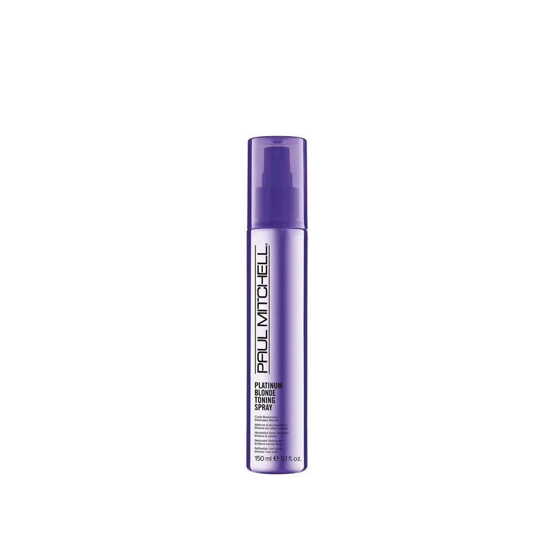 Paul Mitchell Platinum Blonde Purple Toning Spray, Cools Brassiness, Eliminates Warmth, For Color-Treated Hair + Naturally Light Hair Colors, 5.1 fl oz