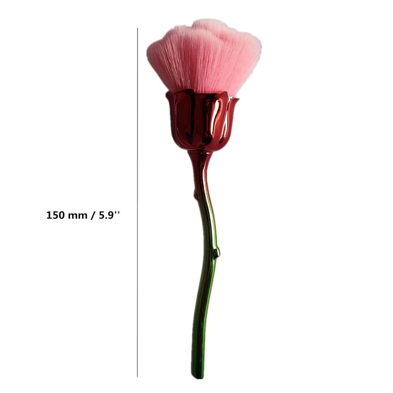 Rose Nail Art Powder Dust Removal Brush Set - 4 Soft Cleaning Brushes for Nail Salon & Home | Mixed Colors
