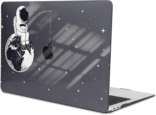 LCMOCICO Compatible with MacBook Pro 13 inch Case 2022 2021-2016 A2338 M2/M1 Chip A2251 A2289 A2159 A1989 A1706, Pattern Plastic Hard Shell Keyboard Cover Screen Film Webcam Cover, Astronaut Earth