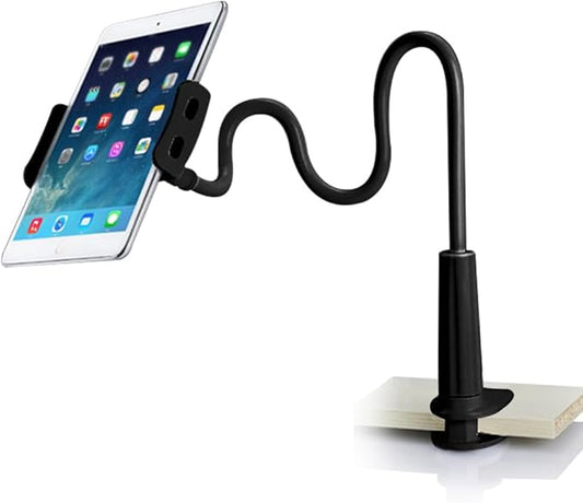 LEVO Adjustable Cell Phone Holder – Clamping Gooseneck Phone Mount with Flexible Long Arm – Hands-Free Smartphone Holder for Desk, Bed, Headboard, Kitchen Counter, Boat, RV & More