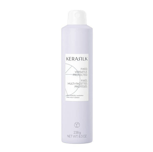 KERASILK Multi-Purpose Hairspray | Creates Long-Lasting Touchable Hold | Finishes & Locks in Hairstyles | Quick Drying | With Heat Protection & Humidity Protection | 300ml