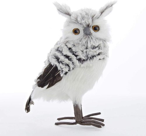 Kurt S. Adler 10-Inch Gray/White Owl Figurine - Charming Home Decor Accent