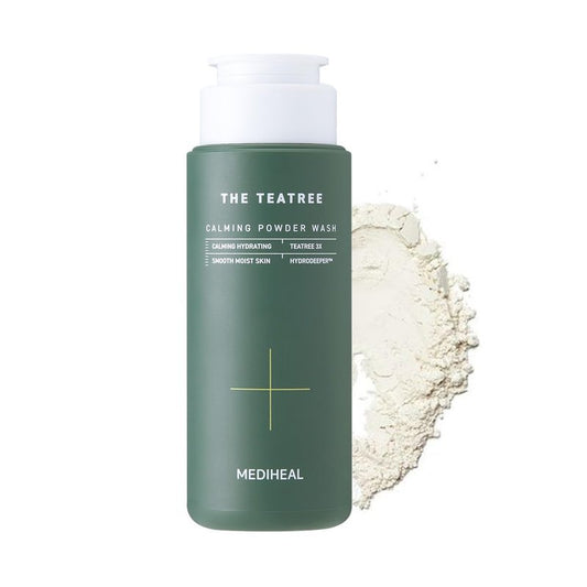 Mediheal Teatree Calming Powder Wash (1.76 oz) - Hydrating Daily Facial Cleanser with Gentle and Rich Bubbles for Remove Blackhead