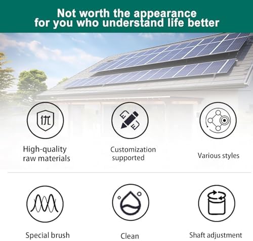 Automatic Solar Panel Cleaning Kit - 7.5m Water Fed Pole with Roller Brush & Adjustable Roof Cleaning Tool for Efficient Photovoltaic Panel Maintenance