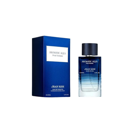 Jean Rish Aromatic Aqua Perfume for Men Eau De Parfum, Long-Lasting Luxury Fragrance, Made In USA - Lemon, Mint, Ginger, Jasmine, Sandalwood Scent - 100ml / 3.4 oz