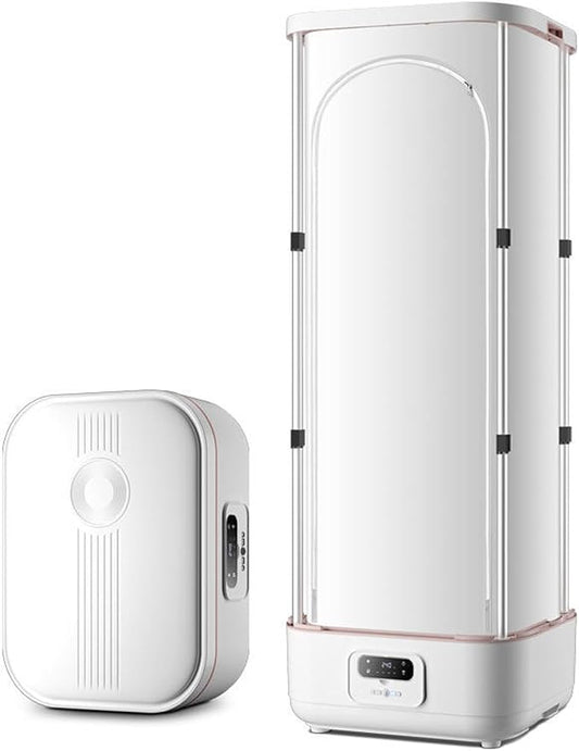 Portable Clothes Dryer and Automatic Ironing Machine, 900w Vertical Steam Iron with Smart Machine Features, Steam Closet for Clothes & Fabric, One-Key Care, Quick-Drying Steam