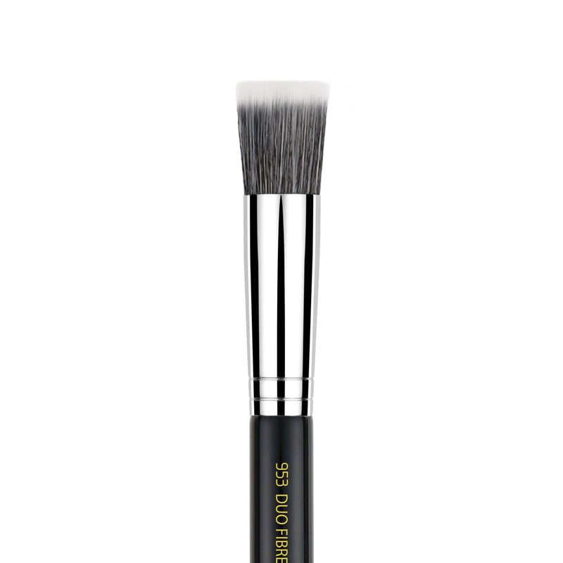 Bdellium Tools Professional Makeup Brush - Maestro Series 953 Duet Fiber Foundation - With Soft Synthetic Fibers, For Precise Application of Foundation (Black, 1pc)
