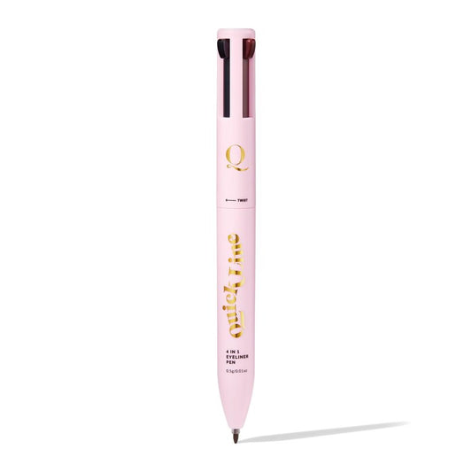 The Quick Flick 4-in-1 Makeup Eyeliner Pen – Black, Brown, Burgundy & Gold Shades – Smudge-Proof, Vegan, Blendable – Long Lasting Eyeliner for Bold & Subtle Looks (fit colors 4 in 1 makeup pen)