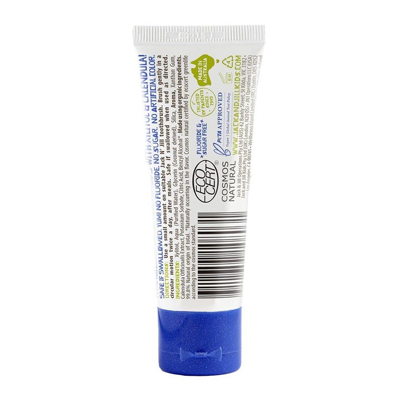 Jack N' Jill Natural Kids Toothpaste - Bubble Gum - Organic, Gluten Free, Vegan, BPA Free, Fluoride Free, SLS Free, Dairy Free - Make Toothbrushing Fun for Kids - 1.76 oz (Pack of 3)