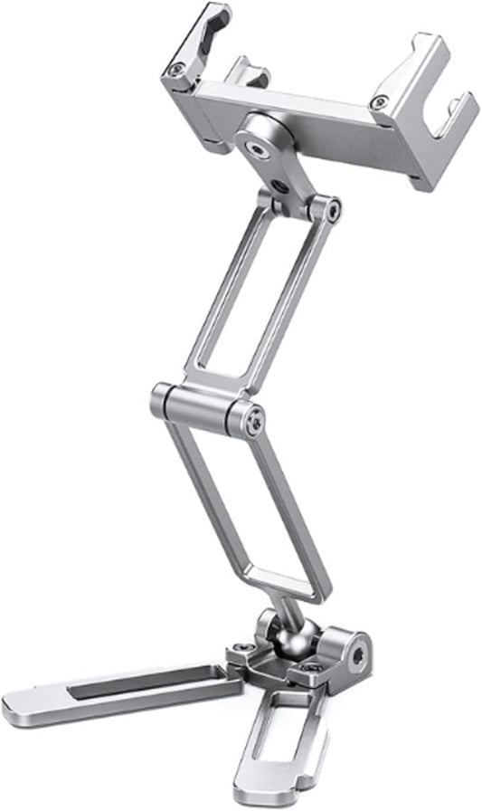 LEOFOTO PS-4 Silver Ultra Compact & Lightweight Smartphone Clamp/Holder/Video/Selfie Stand/Easel Arca/RRS Compatible