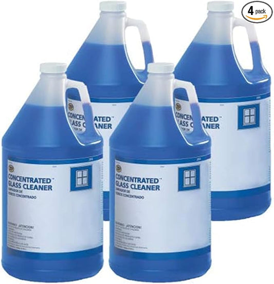 Zep Concentrated Glass Cleaner - 1 Gallon (Case of 4) 105225 - Heavy-Duty Formula for Removing Fingerprints, Dirt, Soil, Dust, Surface Smears, and Grime