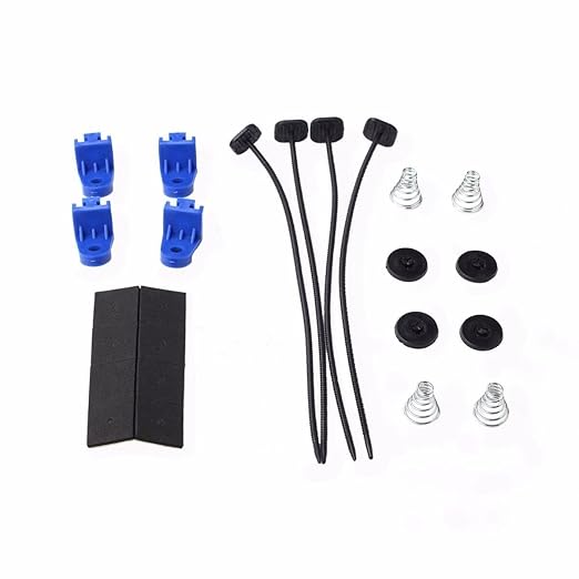 FSBCGT 2PCS 10 inch Slim Fan Push Pull Electric Radiator Cooling 12V 80W Mount Universal Kit Blue