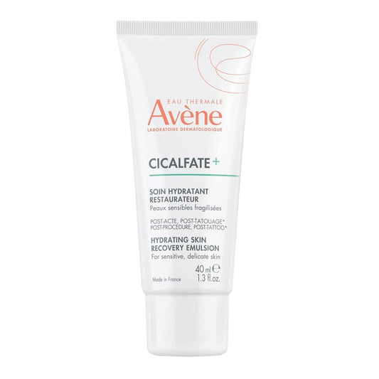 Avène Cicalfate+ Hydrating Skin Recovery Emulsion - 24HR Moisture for Post-Procedure & Tattoo Care | 1.3 Fl Oz