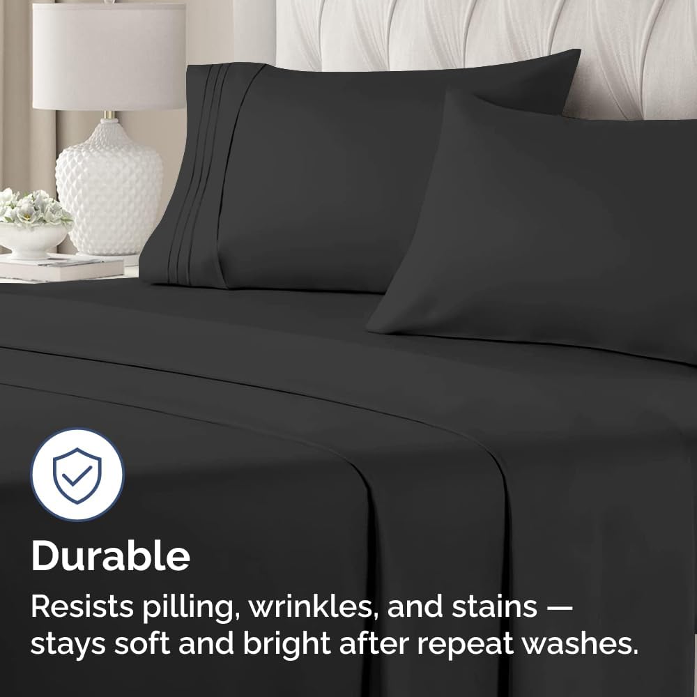 Queen Pillow Cases by [Brand Name] - Ultra Soft Hotel Quality Covers | Wrinkle-Free & Stain Resistant - 2 Piece Set in Black