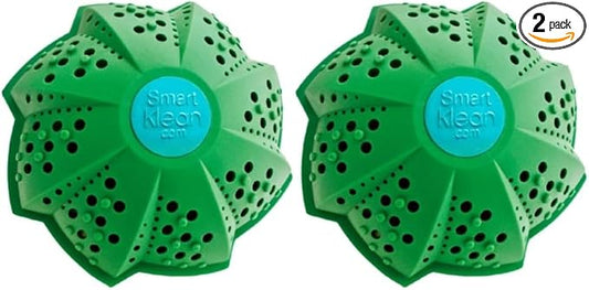 Eco-Friendly Detergent-Free Laundry Balls - Reusable, Hypoallergenic, Natural Fragrance-Free,Non-Toxic Washing Machine Ball - 2 Pack