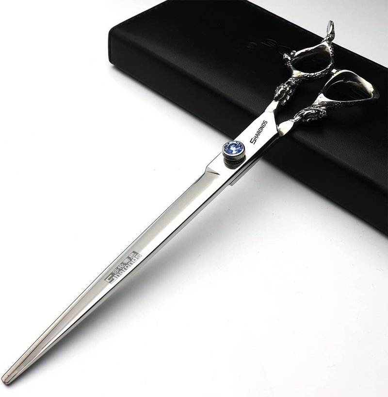 Hair scissors Professional hair scissors Japanese hair scissors 440C stainless steel/rose razor [scissors bag is a gift (9 inch flat)
