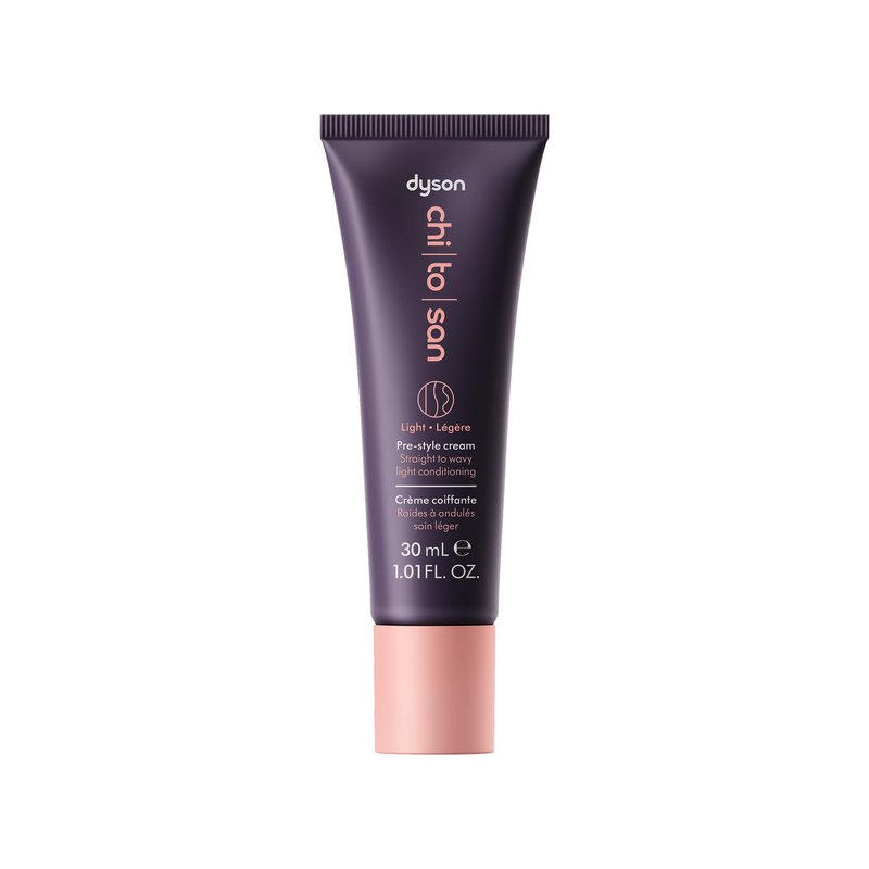 Dyson Chitosan™ Pre-style cream travel mini, Straight to wavy, Light conditioning, 30mL