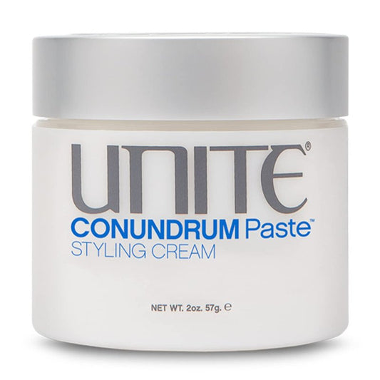 UNITE Hair – CONUNDRUM Paste – Hybrid Styling Cream for Moldable Texture & Flexible, Long-Lasting Hold – Natural Finish – UV & Thermal Protection – 2 Oz