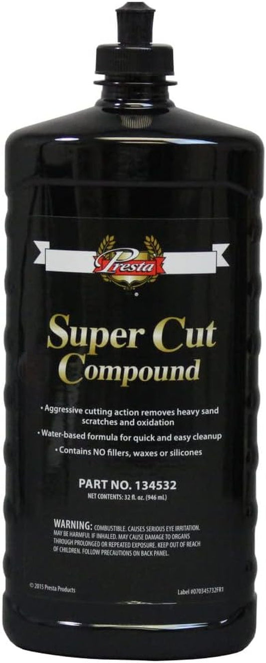Presta Super Cut Compound - Remove Heavy Sand Scratches & Oxidation | 32 Oz.