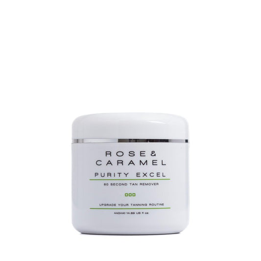 Rose & Caramel Purity Excel 60 Second Miracle Express Self Tan Remover & Exfoliating Tan Eraser Body Scrub 14.89 Fl Oz (440ml)
