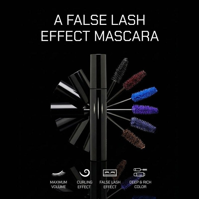 Lengthening Mascara - Radiant Smudge-Proof Curl & Volume for Sensitive Eyes | 0.43 oz (03 Blue)