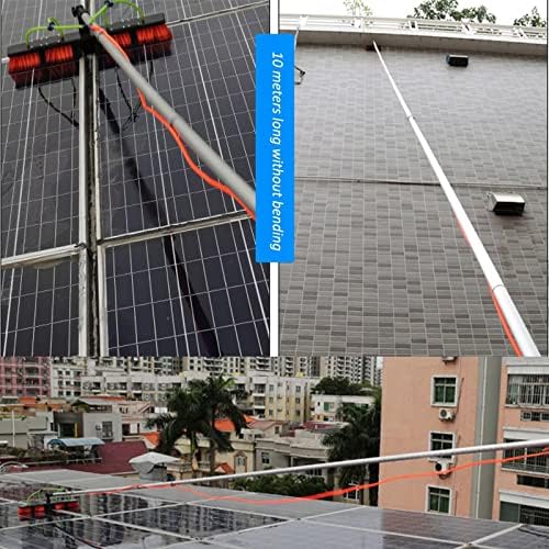 Telescopic Window Cleaning Pole with 50CM Brush Head 9m Extension Pole Ideal for Photovoltaic Panel Cleaning and Solar Panel Maintenance