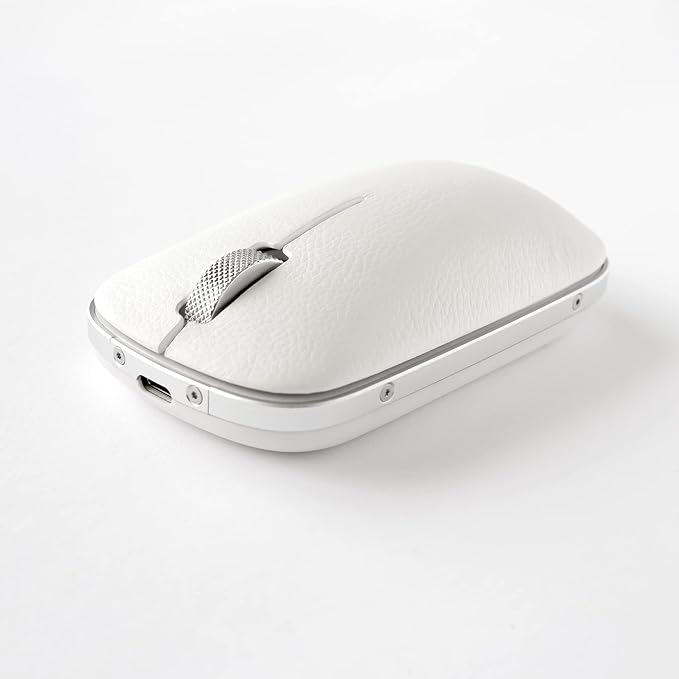 Azio Retro Classic Bluetooth Mouse (Maple) - Wireless, Genuine Leather Topped with Pixart Precision Tracker