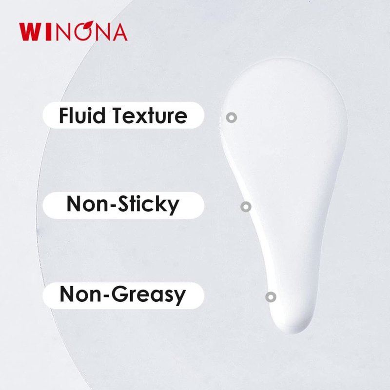 WINONA Sunblock Milk SPF 50+++, Alcohol-Free Face Sunscreen for Sensitive Skin, Lightweight & Non-Greasy, Waterproof Sun Protection, 1.76oz