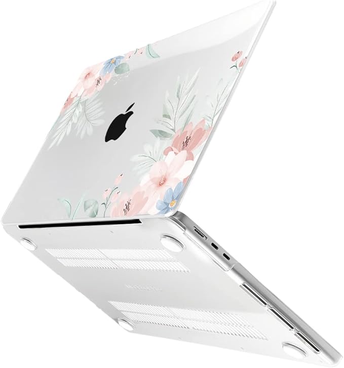 Batianda Premium Case for New MacBook Air 15 inch with M5 M4 M3 M2 Chip 2026 2025 2024 2023 Release, Designed Ultra-Slim Hardshell & Keyboard Cover & Screen Protector 4-in-1 Bundle, Watercolor Floral