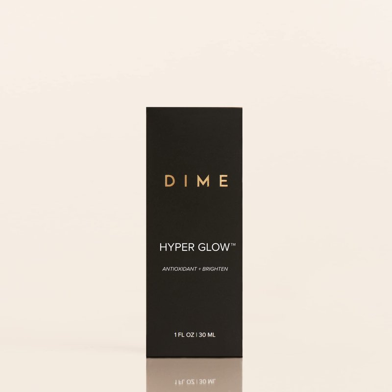 DIME Beauty Hyper Glow Vitamin C Face Serum for Dark Spots and Brightening with Ferulic Acid, Resveratrol and Hyaluronic Acid, Firming Glow Serum, Vegan, Cruelty-Free, 1 oz / 30 ml