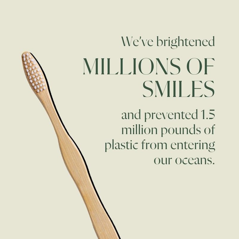 Kids Biodegradable and Eco-Friendly Bamboo Toothbrush - BPA Free Soft Bristle - Dentist-Approved and All-Natural with "Cavity Crusher" Etched on Handles by Plus Ultra