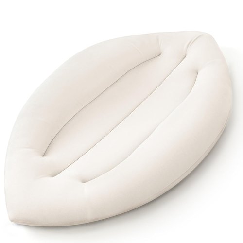 Baby Lounger - Skin-Friendly & Breathable Infant Cushion for Tummy Time | Portable & Lightweight for 0-12 Months (Ivory)