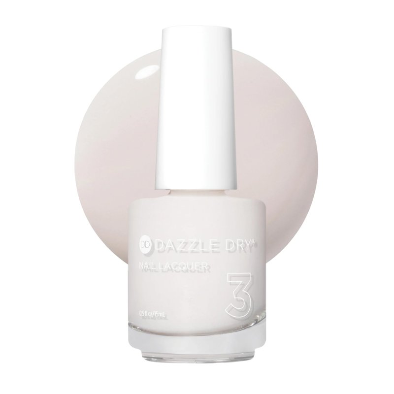 Dazzle Dry Nail Lacquer (Step 3) - At First Blush - A pale, subtle off-white. Full coverage cream. (0.5 fl oz)